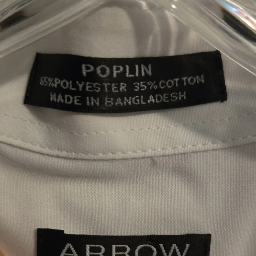 Arrow White Dress Shirt Classic Cotton Blend